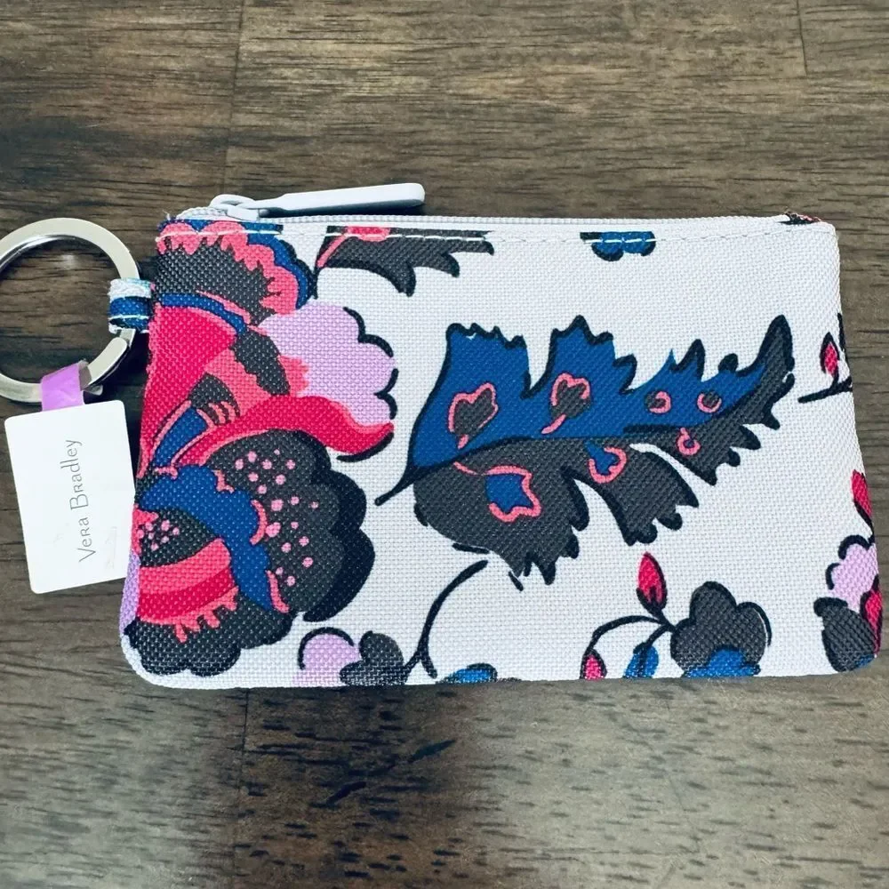 Vera Bradley Lighten Up Vineyard Floral Zip ID Case